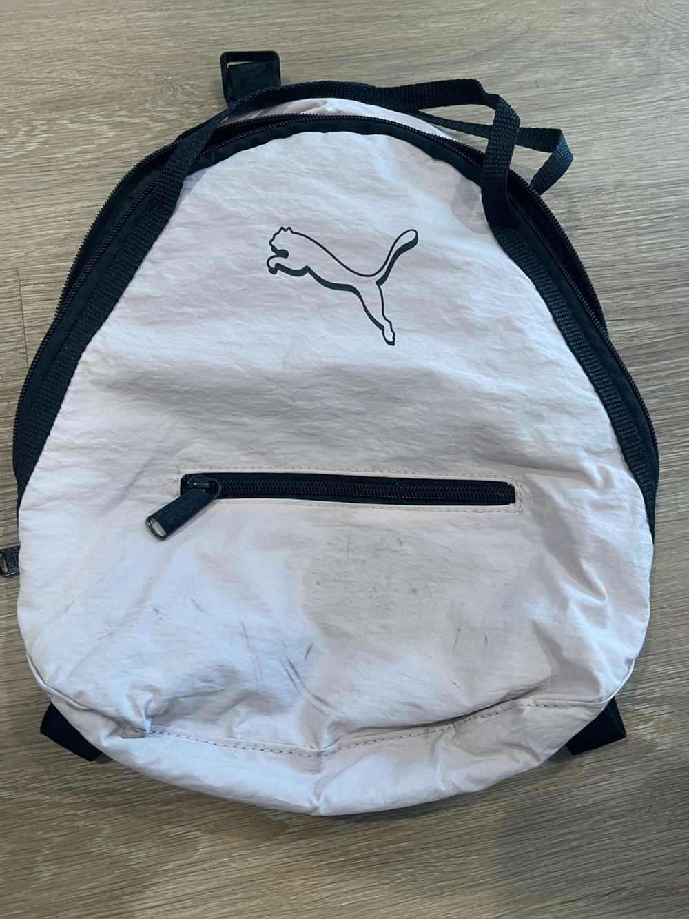 PUMA Mini Backpack Blush Pink Black Logo Small Lightweight Backpack